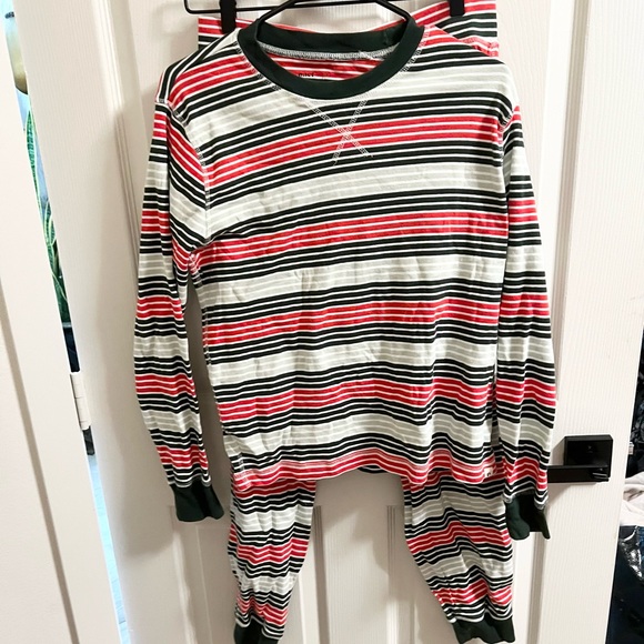 Pact 100% Organic Cotton Flurry Stripe Pajamas 2 Piece Set size M - Picture 3 of 6